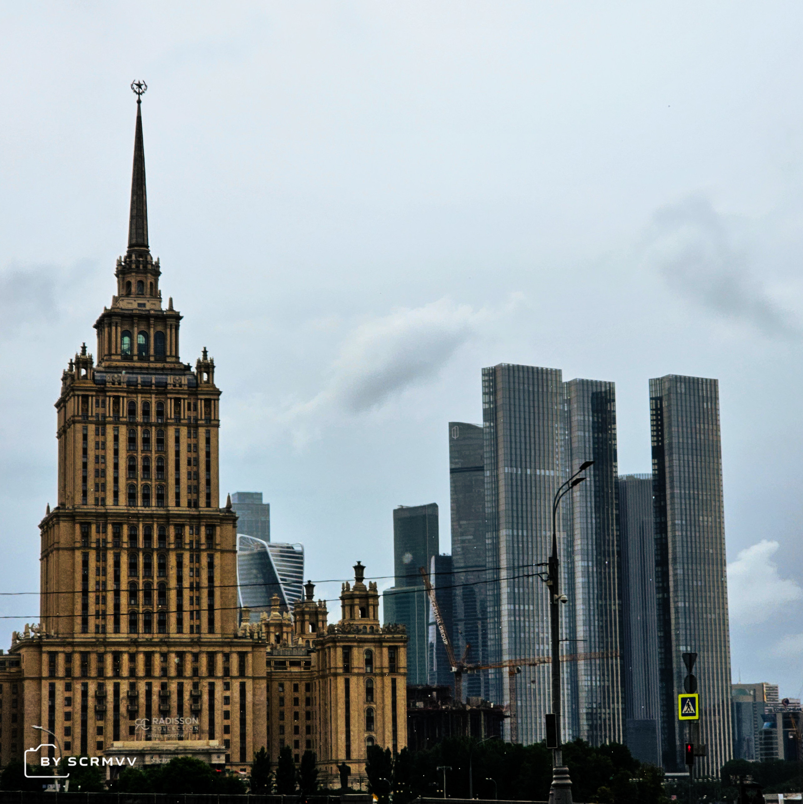 Stalin's high-rises and Moscow City